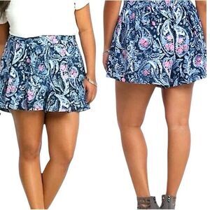 Torrid Navy Pink‎ Paisley Pull-On Flowy Shorts Size 3X